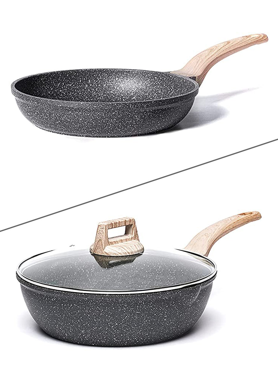 Carote 8 Inch Non-stick Frying Pan Skillet,Stone Cookware Granite