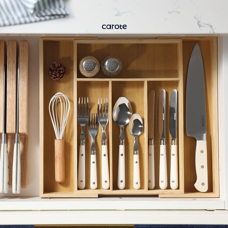 CAROTE - Helsinki Collection 30 Pieces Flatware Set, Stainless Steel