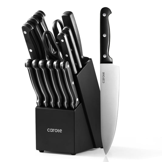 CAROTE 14pcs Nottingham Knife Block Set