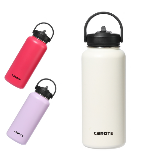 CAROTE Insulated Tumbler with Lid and Straw, Stainless Steel Insulated  tumblers,Insulated Water Bottle, 40Oz, Coffee