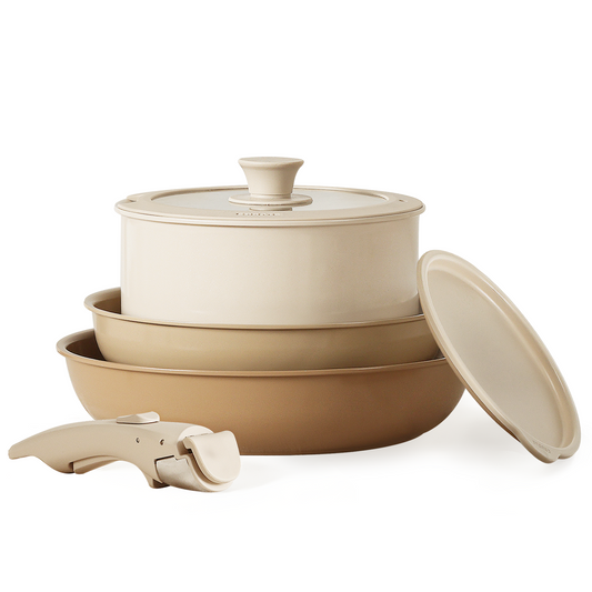 11pcs Pots and Pans Set, Nonstick Cookware Set Detachable Handle