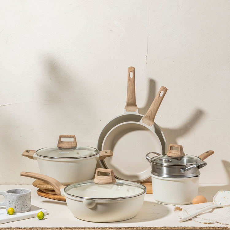 Carote Granite Nonstick Cookware Sets, 10 Piece Pots and Pans Set