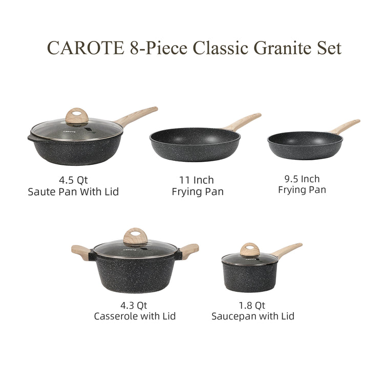 Carote 经典花岗岩 8 件套炊具