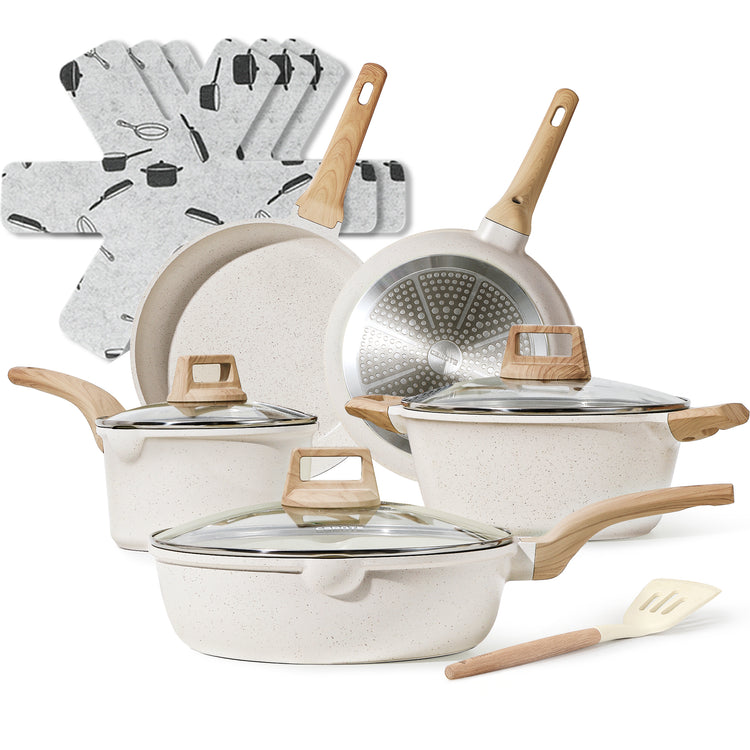 CAROTE Pots and Pans Set Nonstick, 11Pcs Kitchen Cookware Sets, Stackable  Induction Cookware, Pot and Pan Set, Cooking Pot - AliExpress