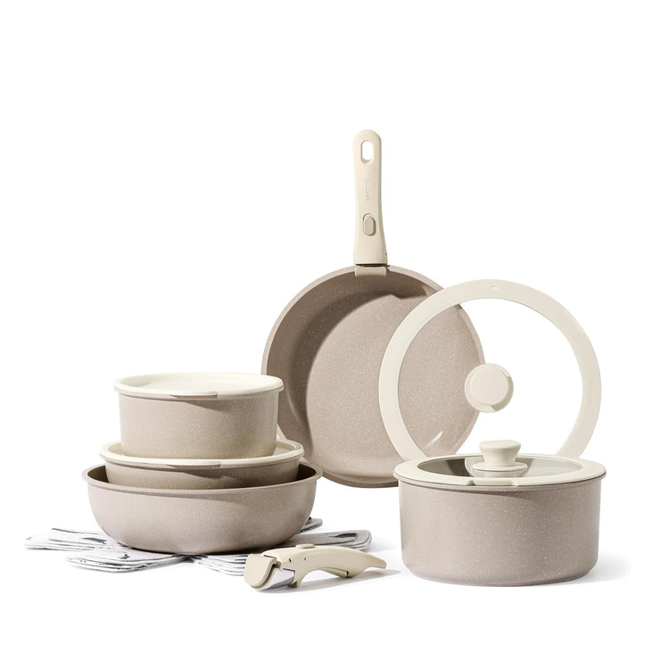 CAROTE Cookware Sets, Nonstick Pots and Pans Set Detachable Handle