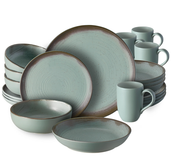 Oxford 20 Pcs Dinnerware Sets, Contempo, Polaris Stoneware, Service for 4