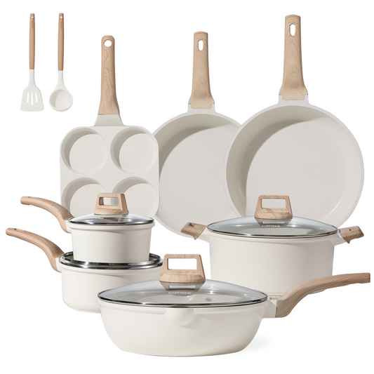 CAROTE 13Pcs Pans and Pots sets Cookware