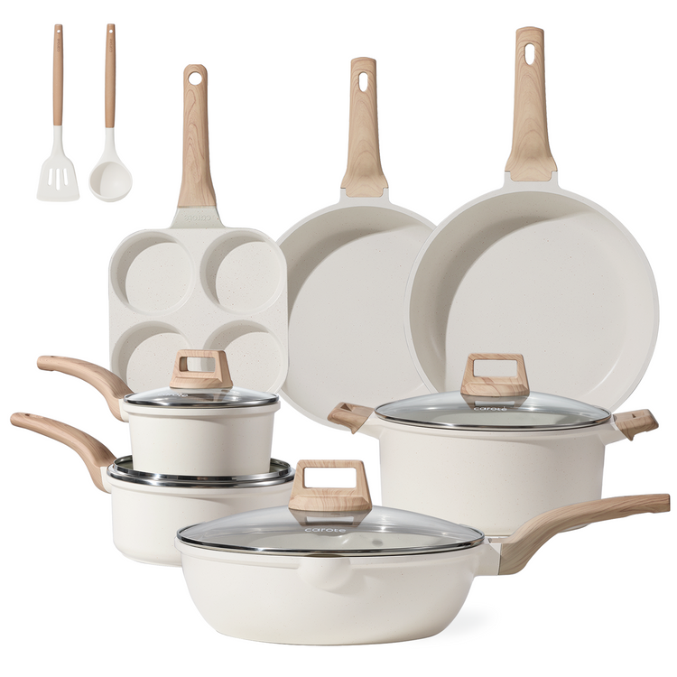 CAROTE 13Pcs Pans and Pots sets Cookware