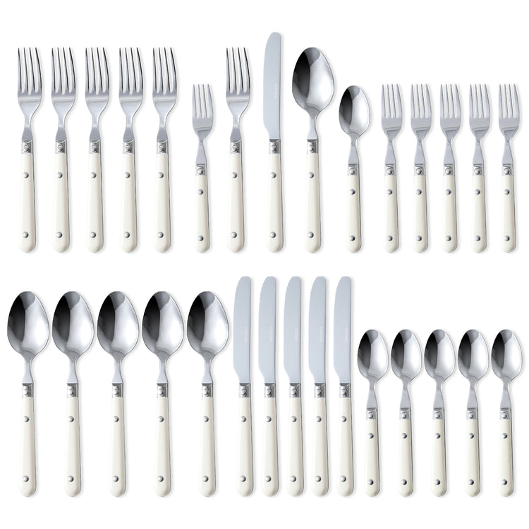 CAROTE - Helsinki Collection 30 Pieces Flatware Set, Stainless Steel