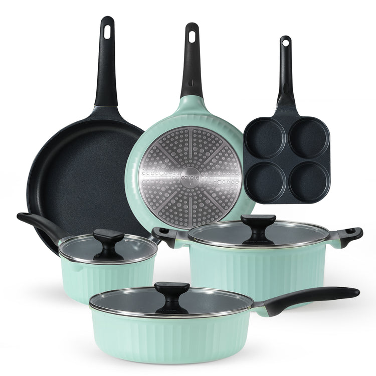 CAROTE 9pcs Cookware Set, Nonstick Pots and Pans Set, frying pan